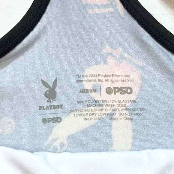 PSD x Playboy Flames Women Sports Bra Medium Black New - Picture 3 of 4